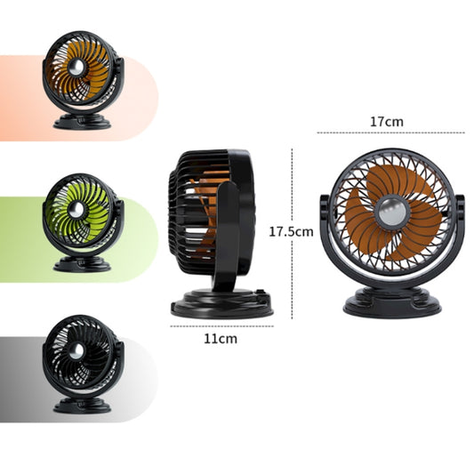 F611 Rotatable Multi-angle Air Supply Car Silent Fan(24V Cigarette Lighter) by buy2fix