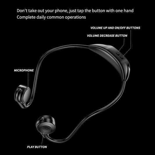 M2 Bone Conduction Earphones Running Stereo To Ear Bluetooth Earphones(Black + Blue) by buy2fix