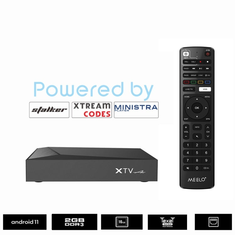 XTV Air 2GB+16GB Infrared Remote Version Mini HD 4K Android TV Network Set-Top Box Amlogic S905w2 Quad Core(EU Plug) by buy2fix
