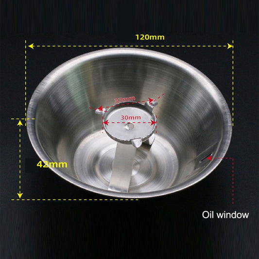 F009 Stainless Steel 3 Claw Round Oil Cup Range Hood Accessories Oil Connection Box by buy2fix
