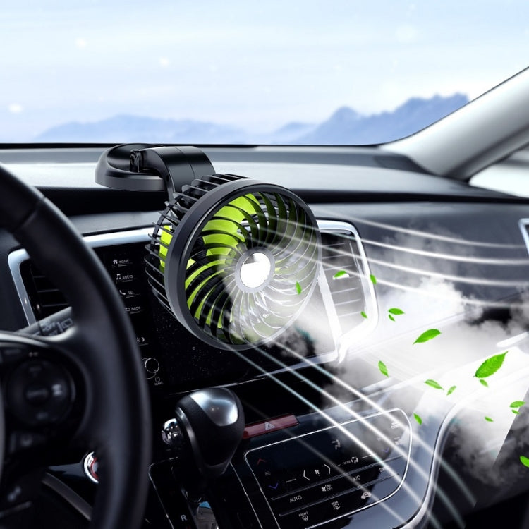 F612 5W Car Rotatable Turntable Silent Fan(12V Cigarette Lighter) by buy2fix