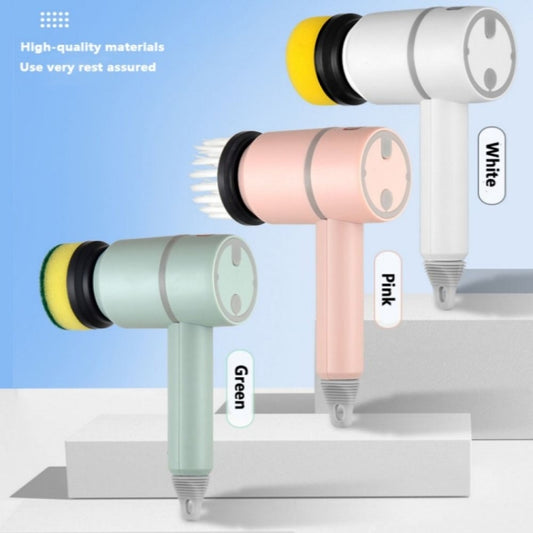 Wireless Electric Cleaning Brush USB Rechargeable Kitchen Bathtub Tile Cleaning Brushes Pink 1200 mAh by buy2fix