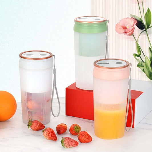 LGZ-1 500ml 50W 4 Blades Electric Portable Juicer Rechargeable Juice Extractor(Pink) by buy2fix