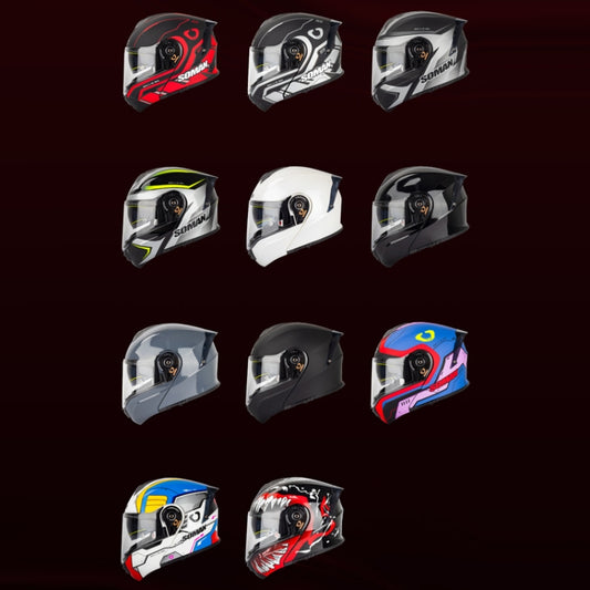 SOMAN Racing Motorcycle Double Lens Riding Safety Helmet, Size: L(Mobile Suit) by SOMAN