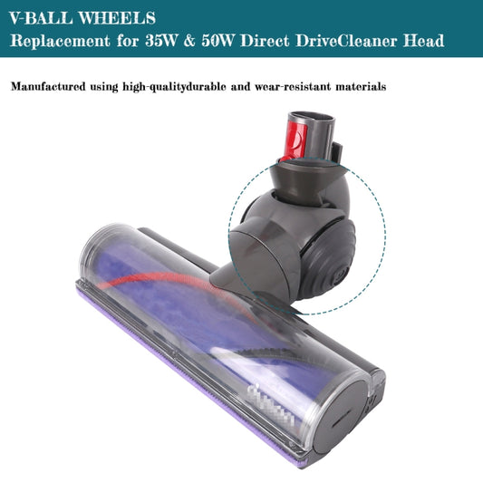 For Dyson V6 V7 V8 V10 V11 V12 Vacuum Cleaner V-Ball Wheels of Direct Drive Cleaner Head by buy2fix