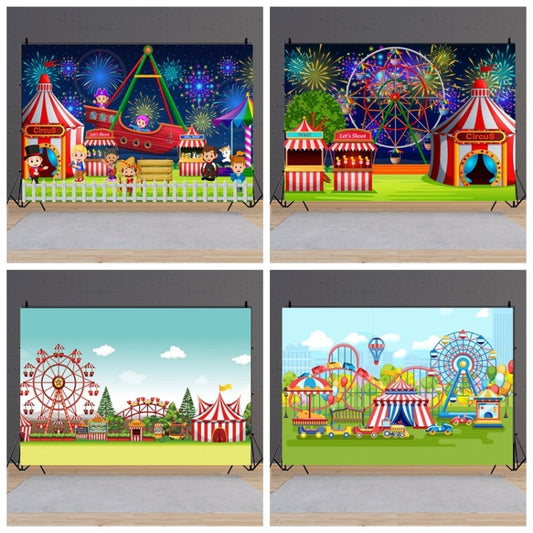 150 x 100cm Circus Amusement Park Ferris Wheel Photography Background Cloth(MDA08214) by buy2fix