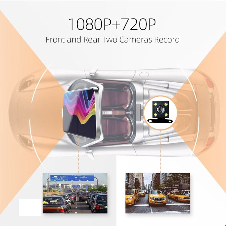 Anytek A6 5 inch HD Dual Record Lens Driving Recorder Car Rear View Mirror Image Car by Anytek