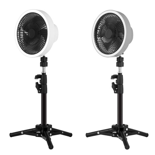 ZK-01 7 Inch Outdoor Camping LED Light Tripod Fan Portable Multifunctional Power Bank Hanging Fan(White) by buy2fix