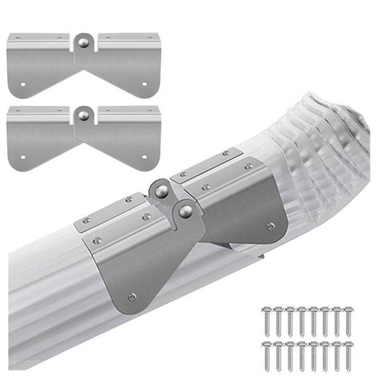 2pcs Gutter Extension Hinge Downspout Extension Flip-Up Hinge For Rectangle Or Square Downspout by buy2fix