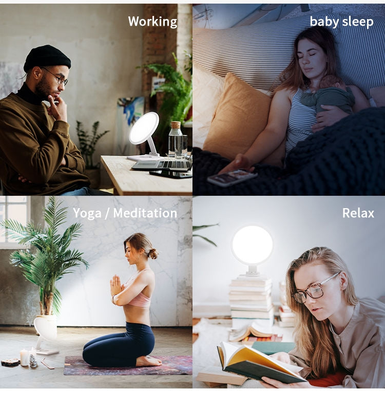 Wireless Charger SAD Therapy Light Intelligent Timing Emotional Physiotherapy Light(UK Plug) by buy2fix