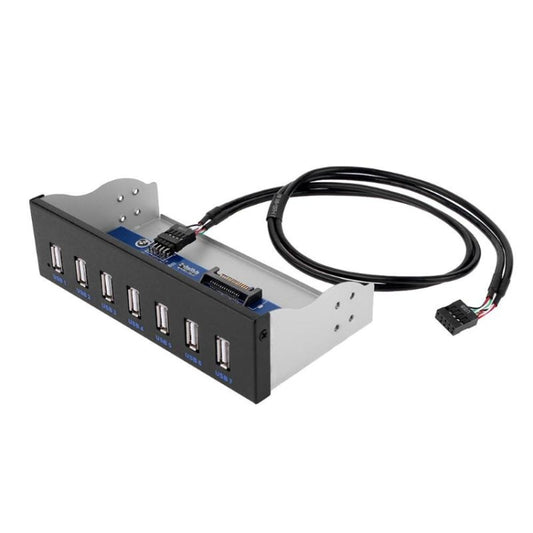 7 Port USB2.0 Optical Drive Bit Front Panel, Style: Side Plug by buy2fix