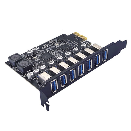 PCE7USB-R05 PCI-E To USB 3.2 GEN1 7-Port 19PIN Expansion Card Super Speed 5Gbps by buy2fix