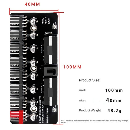 PWM Fan Hub Computer CPU Fan Extender(Big 4Pin Interface) by buy2fix