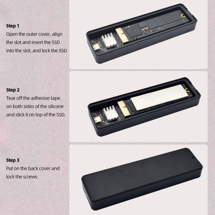 USB3.2 To MAC SSD Enclosure Adapter For Macbook Air Pro 2013-2017 Hard Disk, Spec: 20Gbps C-C Cable Kit by buy2fix
