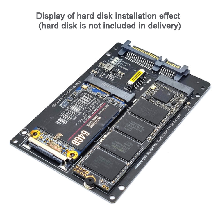 SATA 22PIN To MSATA Or M.2 NGFF SATA Card 2 In 1 SSD Converter Card Only Card by buy2fix