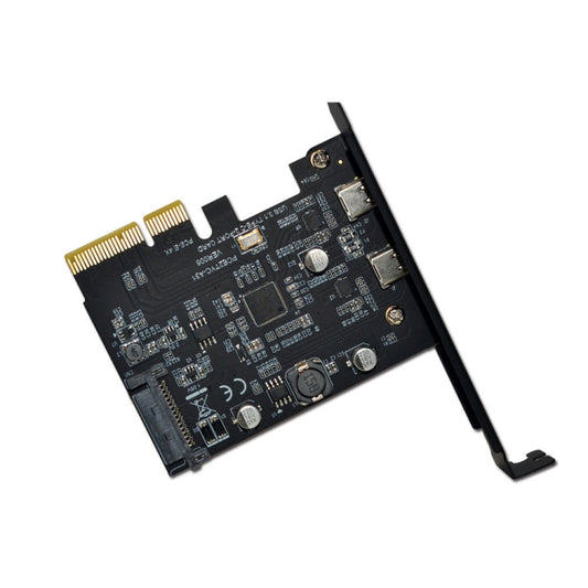 PCI-E 4X To USB3.1 Dual USB-C/Type-C Port 10Gbps Expansion Card With ASMedia ASM3142 Chip by buy2fix
