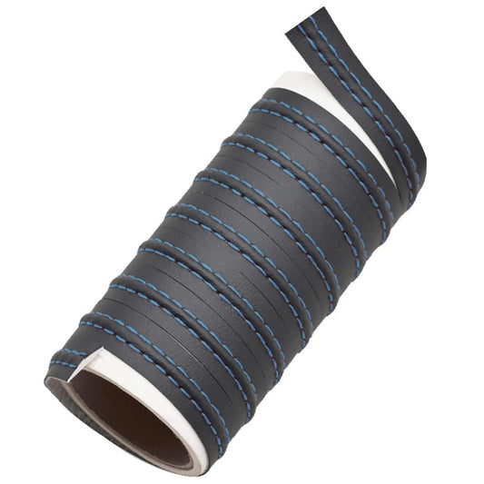 0.5m Car Center Console Interior Modification Leather Gap Strip(Black Blue) by buy2fix