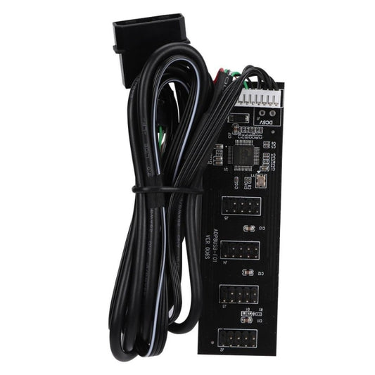 USB 2.0 9pin To 4 9pin Hub Internal Motherboard Header With 4pin Powered by buy2fix