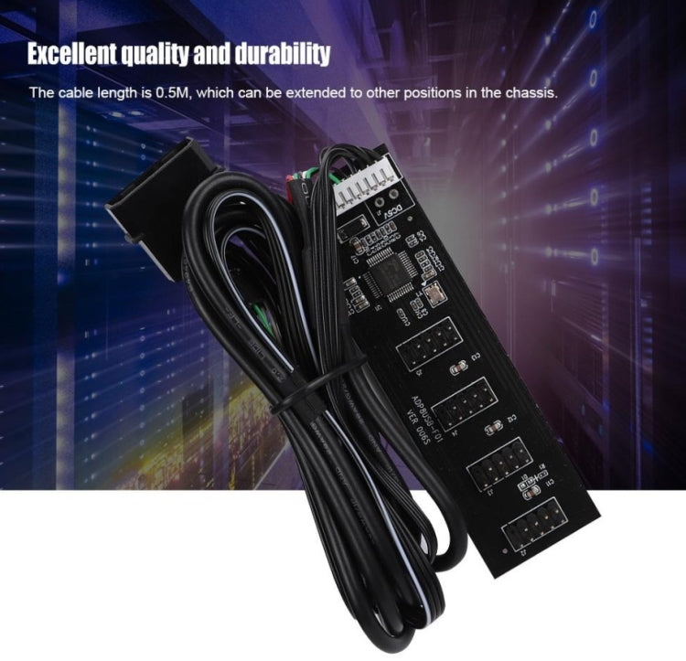 USB 2.0 9pin To 4 9pin Hub Internal Motherboard Header With 4pin Powered by buy2fix