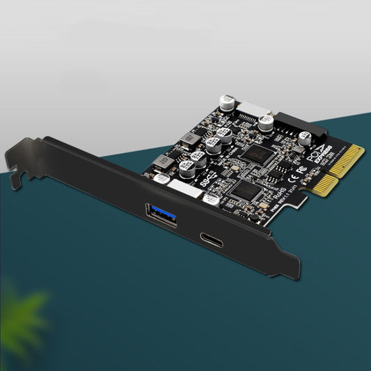 PCIE 3.0 To USB 3.2 Extension Card Type-C Port Front Type-E Expansion Riser Card(PH68) by buy2fix