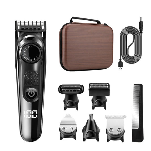 5 In 1 Men Multi-functional Haircut Carving Electric Shaver Reciprocating Shaver Set With Storage Bag by buy2fix