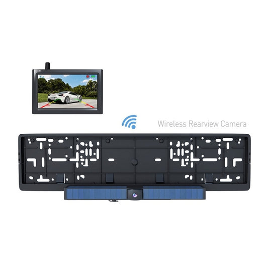 Solar Powered Rear View System Reversing Wireless Transmission Car Camera Display(RC01) by buy2fix