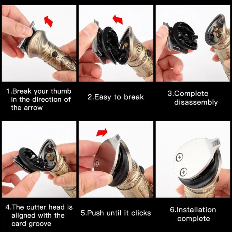 6 In 1 Men Multi-Functional Clipper Metal Body Hair Cutting(Bronze) by buy2fix