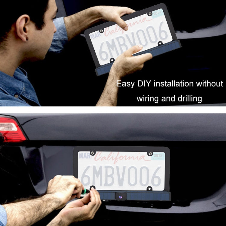 Solar HD Wireless Integrated License Plate Frame Display Camera by buy2fix