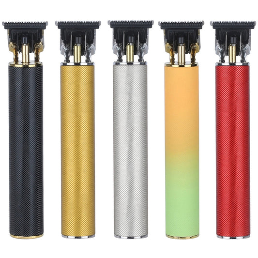 Hollow T-shape Ceramic Cutter Head USB Charging Engraving Electric Hair Clipper, Color: Gold by buy2fix