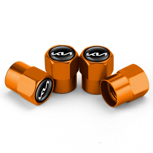 3sets/12pcs For KIA KN Car Tire Valve Core Decorative Metal Cap(Gold) by buy2fix