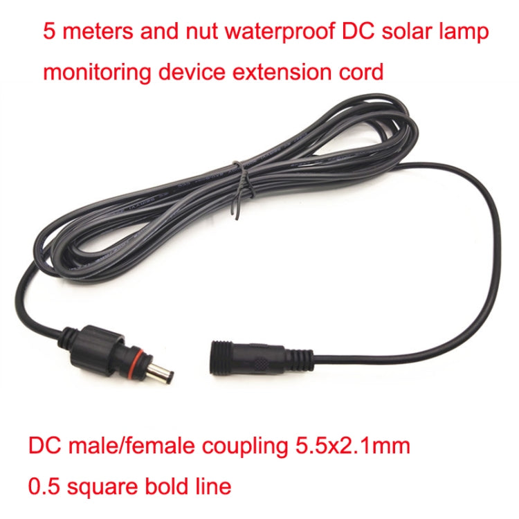 5m 12V/24V Monitoring Universal DC Pump Solar Light Extension Cable(Black) by buy2fix