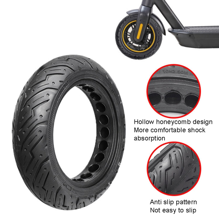 For Ninebot Max G30 Scooter 10 x 2.5 inch Solid Honeycomb Explosion-proof Tire(Black) by buy2fix