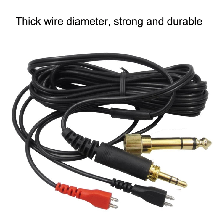 For Sennheiser HD25 / HD560 / HD540 / HD480 / HD430 / HD250 Headset Audio Cable(Left Long Right Short) by buy2fix