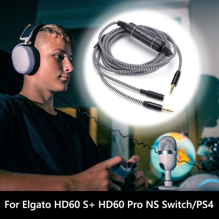 For HD60 S+ Chat Link Pro Mobile Game Projection Cable Voice Party Live Recording Audio Cable by buy2fix