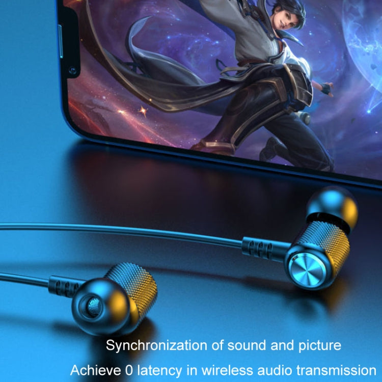 Wireless Hanging Neck Long Battery Life Sports Binaural Bluetooth Headset(Pink OPP Bag) by buy2fix