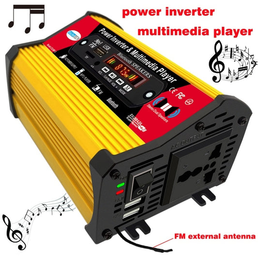 SOLIKE TECH 300W Modified Sine Wave Inverter with Bluetooth MP3/FM Multimedia Player 12V to 220V by buy2fix