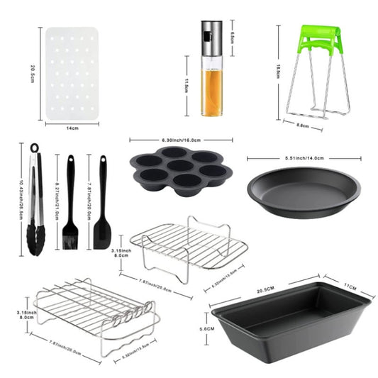 For Ninja DZ201 / DZ401 Foodi 8-Quart 11-in-1 Air Fryer Set Combo by buy2fix