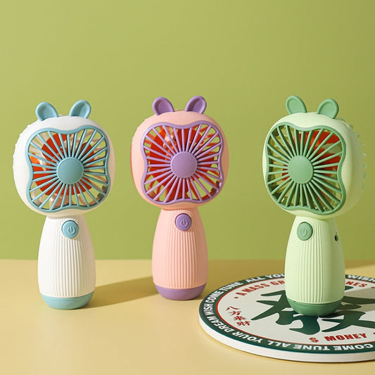 Cartoon Handheld Children Small Fan(White) by buy2fix