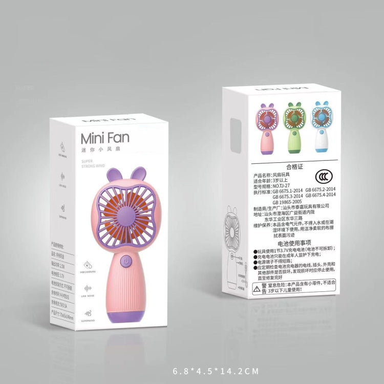 Cartoon Handheld Children Small Fan(Pink) by buy2fix