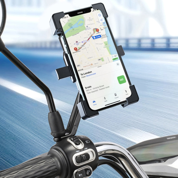 Shockproof Motorcycle Mobile Phone Holder Outdoor Bike Navigation Holder, Model: Handlebars by buy2fix