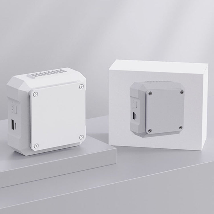 Outdoor Waist-mounted Lighting Fan with Power Function Multifunctional Bracket Hanging Neck Fan(White) by buy2fix