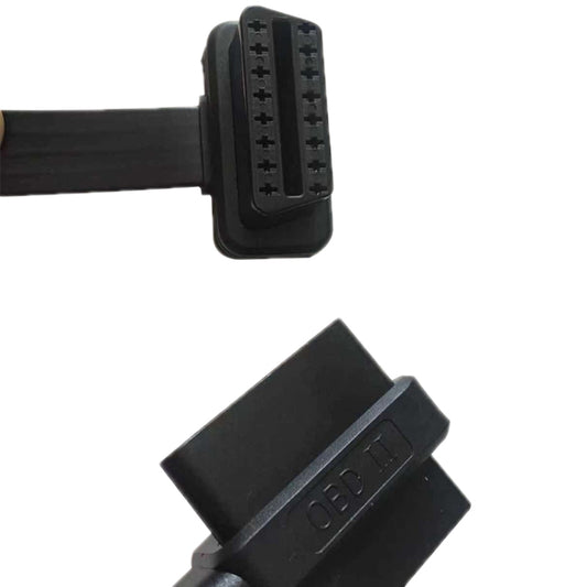 0.6m OBD2 Male to Female Tee Extension Cable OD16 16C Flat Cable by buy2fix