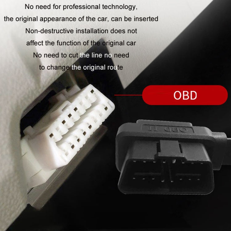 0.3m OBD2 Male to Female Tee Extension Cable OD16 16C Flat Cable by buy2fix