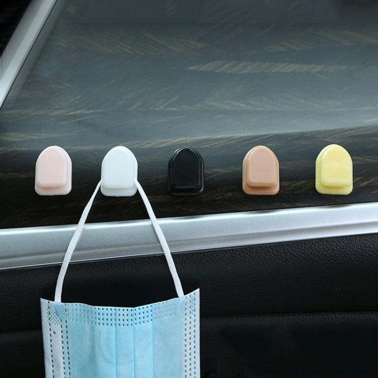20pcs Mini Car Front Row Central Control Convenient Self-Adhesive Hook, Color: Lemon Yellow by buy2fix