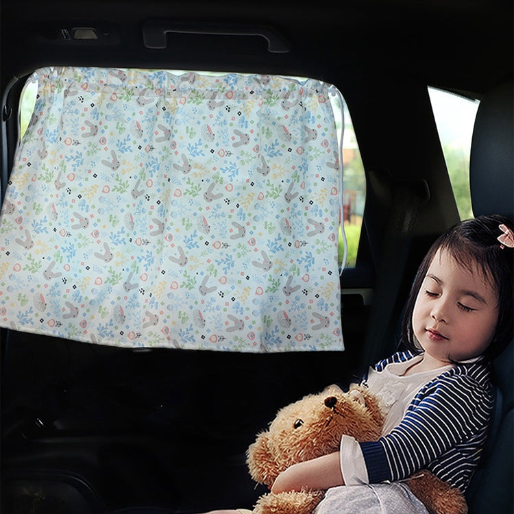 Car Heat Insulation Blackout Cartoon Cotton Sunshade(Coffee Wave Point) by buy2fix