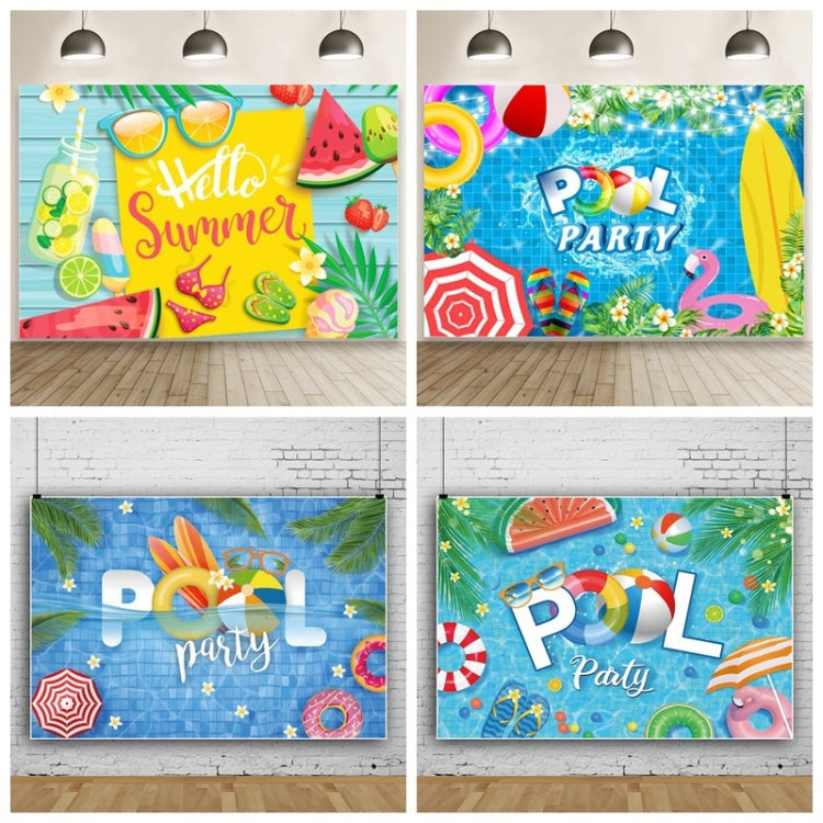 80x120cm Summer Pool Party Decoration Backdrop Swimming Ring Photography Background Cloth(11418491) by buy2fix