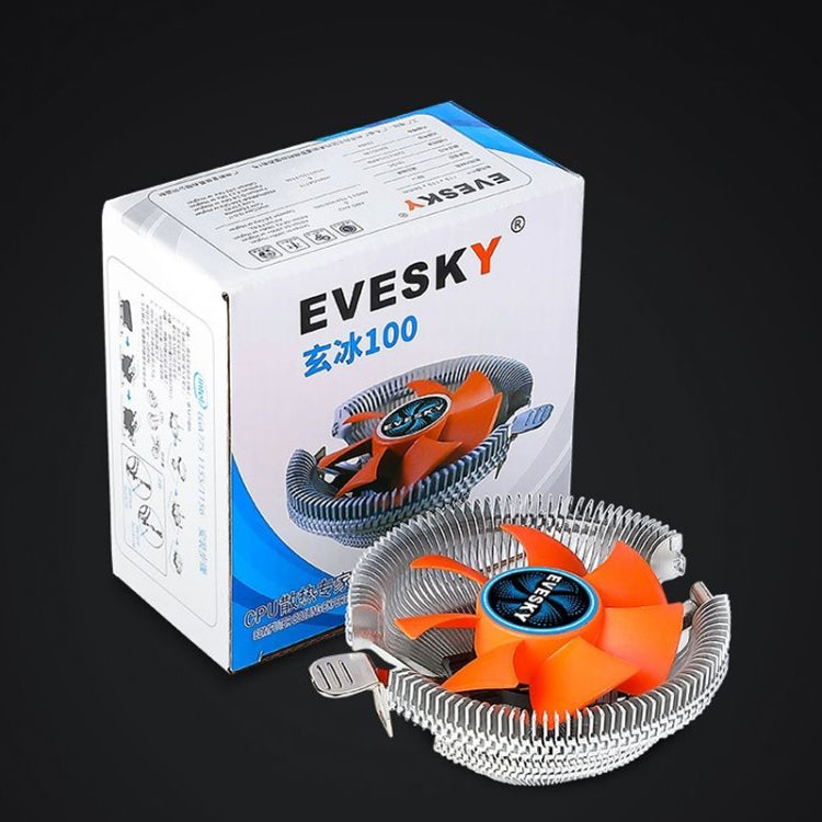 EVESKY Desktop Computer CPU Fan 1155 775 AMD Universal Mute Down Pressure CPU Radiator by EVESKY