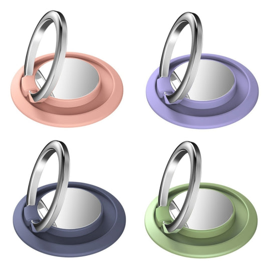 5pcs Car Magnetic Metal Ring Buckle Mobile Phone Holder(Lavender Gray) by buy2fix