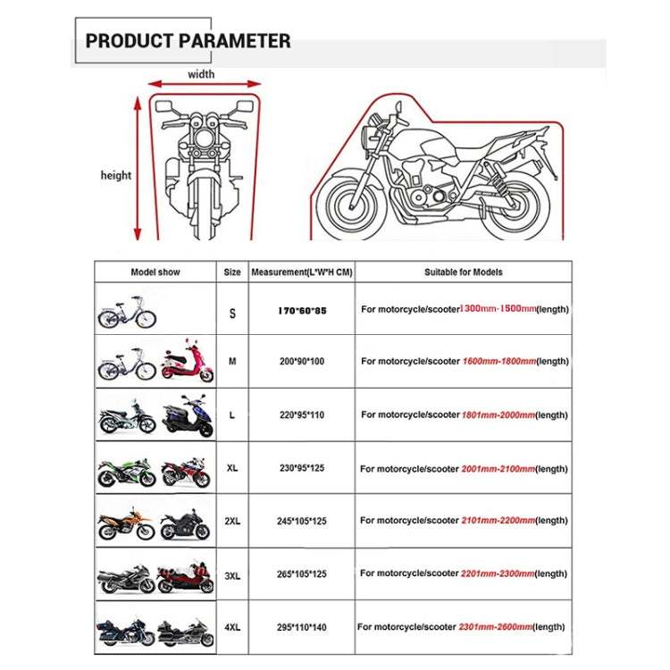 190T Motorcycle Rain Covers Dustproof Rain UV Resistant Dust Prevention Covers, Size: XXXL(Black and Green) by buy2fix
