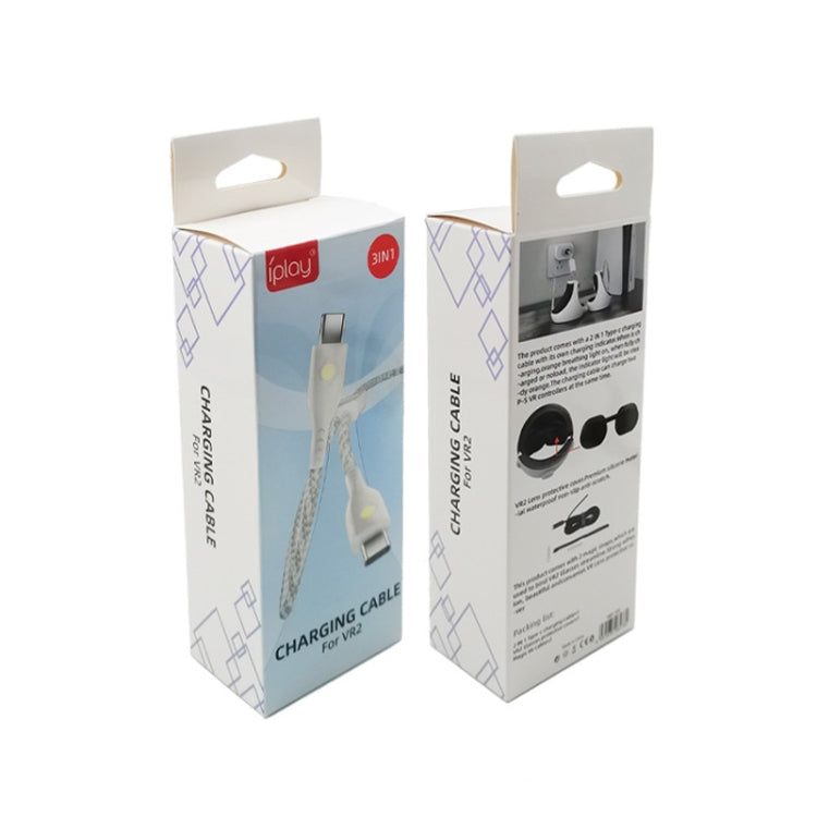 iplay for PSVR2 TYPE-C Charging Cable + Glasses Cover + Cable Tie Set(HBP-509) by iplay